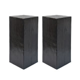 Wood-Look Square-Column MGO End Table, H33.75",Wood-Like Distressed Finish, Mix with Different N770P284172B