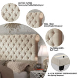 ZNTS Full Bed Beige T3117P264260