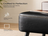 Mid-Century Modern Entryway Bench, Black 32942847