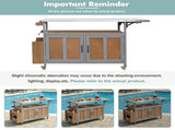 Foldable Outdoor Kitchen Island Patio Mobile Kitchen Cart Portable Outdoor Cooking Island with N719P380279Z