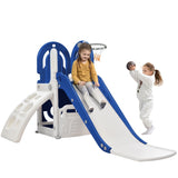 ZNTS Toddler Climber and Slide Set 4 in 1, Kids Playground Climber Freestanding Slide Playset with PP297713AAC