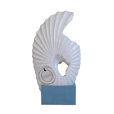 ZNTS 16.9x10.2x31.9" White Abstract Water Fountain with Blue Base with Light, for Indoor and Outdoor W2078138947