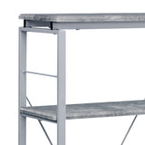 Grey and Silver 4-shelf Bookcase B062P186550