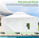 12'x20' Gazebo Cover for Hardtop Gazebos, Outdoor Universal Winter Gazebo Cover with Sidewalls and W1859P227658