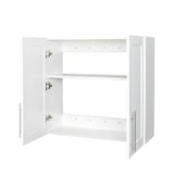 Stackable Wall Mounted Storage Cabinet, 11.81 "D x 31.50"W x 29.92 "H, White W33167277