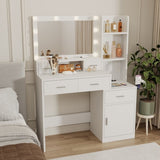 Newly designed smart mirror table with drawers and storage cabinet, table with W1320138353