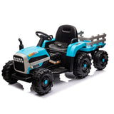 ZNTS Ride on Tractor with Trailer,24V Battery Powered Electric Tractor Toy, 200w*2motor W1578P193906