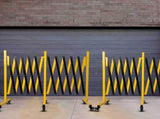 Metal Expandable Barricade, 11FT Traffic Barricade with Casters, Retractable Security Gate, Portable 86852795