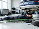 Foldable Automotive Mechanic Creeper with Thick EVA Foam PU Leather Cushion, 6 Universal Rolling 15920744