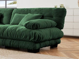 Cloud Couch 2 Seater Sofa for Living Room, Chenille 2 - Seat sofa with 2 Lumbar pillows and 2 throw 04084939