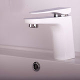 DAX Single Handle Bathroom Faucet White Finish B2702P227033