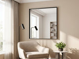 22"x30" Bathroom Wall Mounted Mirror Vanity Rectangular Mirror with Deep Frame, Black 29387659