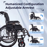 Aluminium multi-functional manual wheelchair. Hand brake. 24-inch quick detachable wheel. One-button W3121P298948