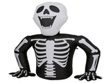 6ft Half-Skull Inflatable Decoration with 3 LED Lights, Black and White, 1000mA, 12V 33085710