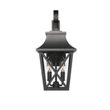 Black Outdoor Wall Lantern 2-Light, Large Outside Modern Wall Sconce Fixture, Industrial Porch W2714P218530