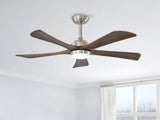 42" 5PCS Solid Wood Blades Ceiling Fan with Lights Remote Control,Quiet DC Motor 3 Blade Ceiling W3596P460832