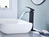 Waterfall Spout Bathroom Sink Single Handle Faucet with Pop-Up Drain 36002091