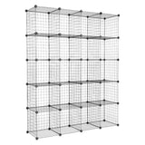 ZNTS 20-Cube Organizer Cube Storage Storage Shelves Wire Cube Storage Origami Shelves Metal Grid 30244313