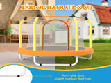 55-inch Trampoline for Kids Indoor & Outdoor Small Toddler Trampoline with Basketball Hoop 93820175