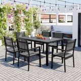 ZNTS High-quality Steel Outdoor Table and Chair Set, Suitable for Patio, Balcony, Backyard. 17874316