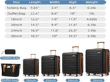 Luggage Sets 6 Piece with Duffel Bags, Hardside Expandable Suitcases with Spinner Wheels TSA Lock, 68125916