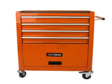 4 DRAWERS MULTIFUNCTIONAL TOOL CART WITH WHEELS-ORANGE 39411737