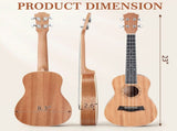 23in mahogany body rosewood fingerboard ukulele, cotton bag, capo, strap, picks*3, 11113742