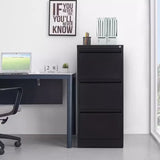 ZNTS 3 Drawer File Cabinet with Lock,Two Drawer Filing Cabinet,Vertical Metal File Cabinet for Home W1247P173369