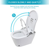 ZNTS Smart Toilet with Bidet Built in, Auto Open & Close, Elongated Heated seat, Foot Sensor Flush, LED W1243P203356