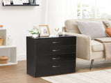 PB Wood Simple 4-Drawer Nightstand Dresser with USB Ports & Outlet Black 58873674