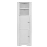 ZNTS Tall Bathroom Corner Cabinet, Freestanding Storage Cabinet with Doors and Adjustable Shelves, MDF 55457419