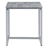 Grey and Silver Occasional Set with Trestle Base B062P185644