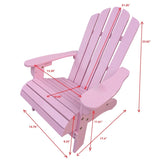 Outdoor or indoor Wood children Adirondack chair,pink 81392363