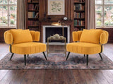 Decorative armchair with a spring seat cushion and slipcover, Chenille living room tub chair, W5188P462022
