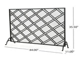 Fireplace Screen with Iron Frame and Panel Design, Indoor Firescreen and Spark Guard for Fireplace 72393463