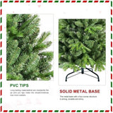 Artificial 5ft Green Christmas Tree with 756 PE/PVC Mixed Branch Tips, memory wireiron wire, Hinged 04280515
