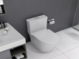 Small Compact One Piece Toilet Dual Flush,23 inch Short Depth for Tiny Bathroom,White W2826P192006