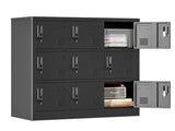9-Door Employee Storage Locker, Metal Lockers for Office, Gym, School, and Homewith Card Slot 00575500