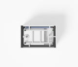 43" Acrylic Freestanding Bathtub with seat Spacious rectangle Shape, Gloss White Finish, Chrome W1675P225124