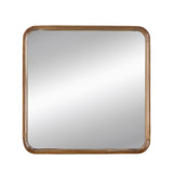 32"x32" Square Mirror with Wood Frame, Wall Mirror for Living Room Bathroom Entryway W2078126453
