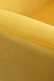 Sovarol Velvet Button-Tufted Wing Back Accent Chair, Yellow T2574P164253