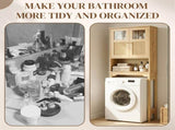 2-Door 3-Tier Toilet Cabinet Particleboard Melamine-Faced Bathroom Vanity Bathroom Cabinet with 06684122