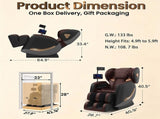 Upgraded Full Body Massage Chair Recliner, Zero Gravity Chair with 10 Rollers, Enhanced Back W6175P561246