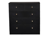 Black particleboard with a textured melamine finish, 66*40*91cm, 32 drawer cabinet, matte gold 43369394