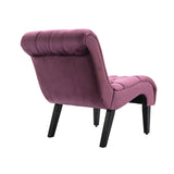 COOLMORE Modern Velvet Armless Accent Living Room Chair / Leisure Chair,Upholstered Fabric Button W39550126