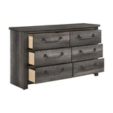 Gray Finish 6-Drawers Storage Dresser 1pc Wooden Furniture Traditional Design B011P227527