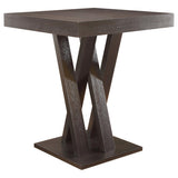 ZNTS Cappuccino Double X Base Square Bar Table B062P145581