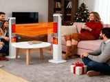 Fast Heating Oscillating Space Heater - 120&deg Wide Angle 30% Faster Warmth, 3D Flame, 5 Timer & 74413816