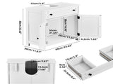 1-Drawer 2-Door Bathroom Vanity Bathroom Cabinet Washbasin Not Included 23.62*11.81*23.62in White 77602826