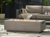 40" Outdoor 40,000 BTU Rectangular MgO Concrete Propane Fire Pit, Dark Grey 63492.00LGRY-40K